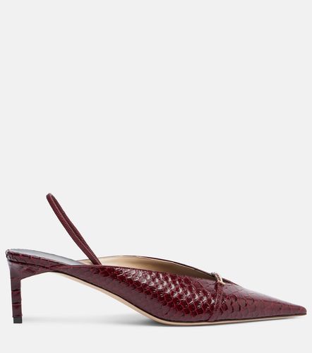 Croc-effect leather slingback pumps - Tom Ford - Modalova