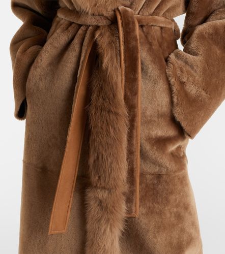 Isadora shearling wrap coat - Nour Hammour - Modalova