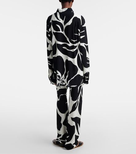 Pantaloni regular con stampa floreale - Dries Van Noten - Modalova