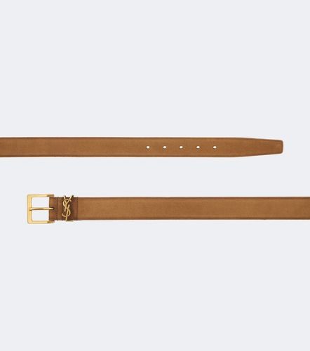 Saint Laurent Cassandre suede belt - Saint Laurent - Modalova