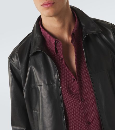 Leather blouson jacket - Saint Laurent - Modalova