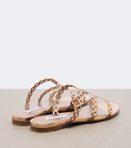 Infinity Chain mirrored leather sandals - Aquazzura - Modalova