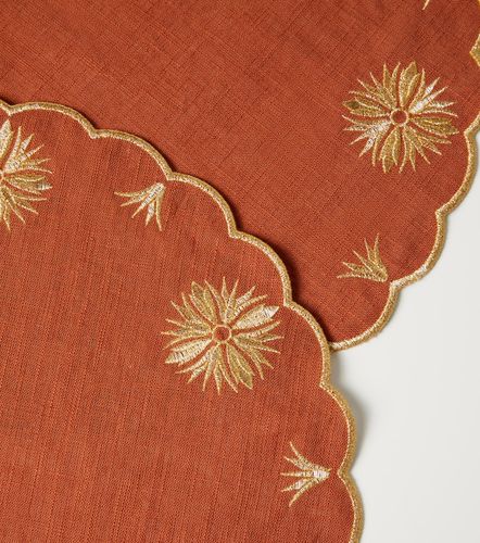 Set de 2 manteles individuales Terracotta de lino y algodón - Cabana - Modalova