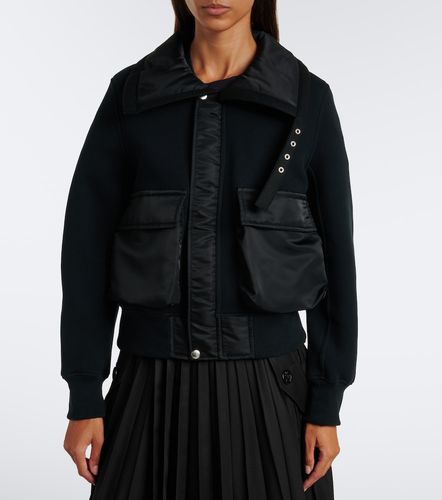 Paneled cotton-blend blouson jacket - Sacai - Modalova