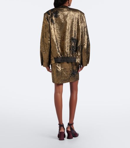 Embellished brocade miniskirt - Jacques Wei - Modalova