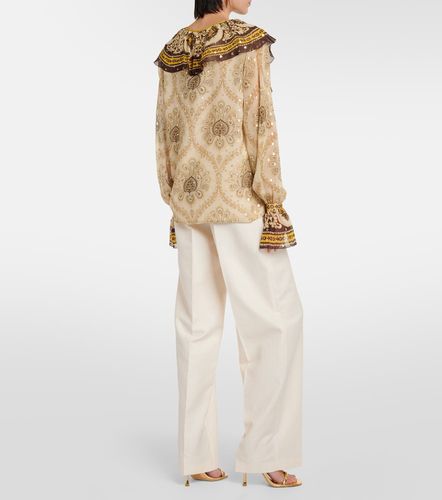 Ruffled paisley silk-blend blouse - Etro - Modalova