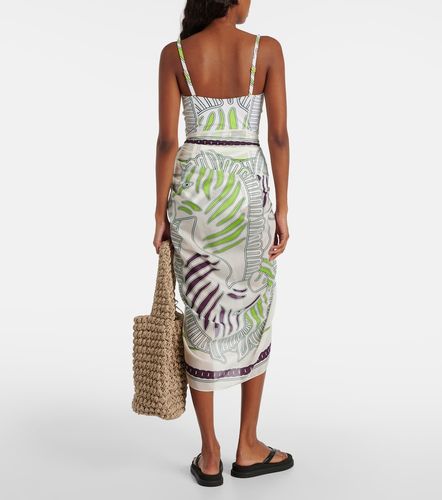 Pareo in cotone e seta con stampa - Tory Burch - Modalova