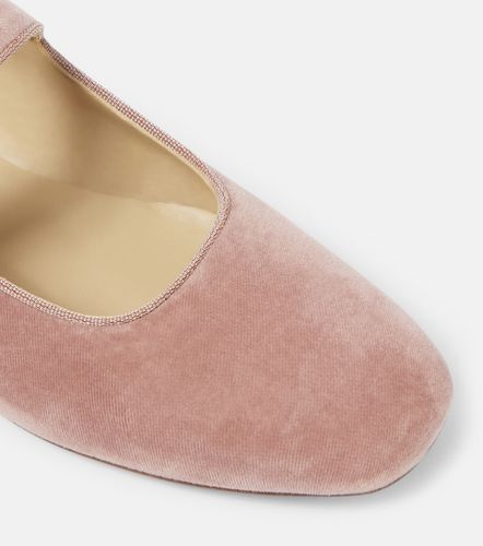 Le Monde Béryl Bailarinas Mary Jane de terciopelo - Le Monde Beryl - Modalova