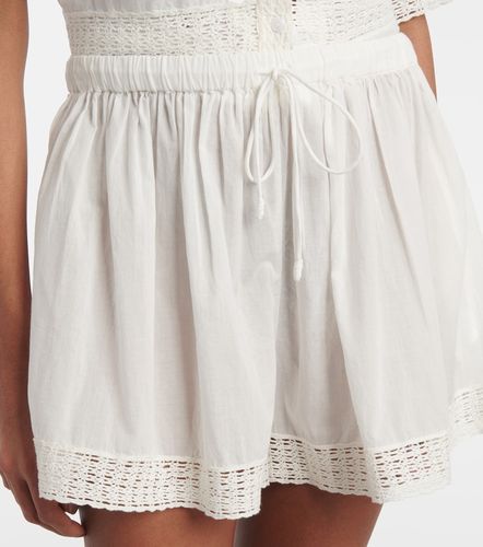 Isla crochet-trimmed cotton shorts - Ulla Johnson - Modalova