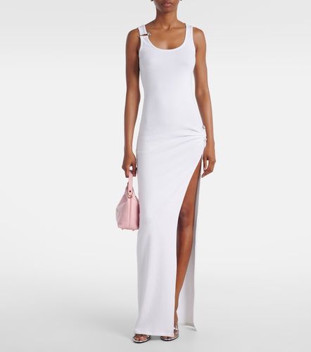 Abito lungo Safety Pin in misto cotone - Versace - Modalova