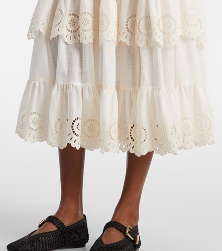 Falda midi Lucky de algodón bordada - Zimmermann - Modalova