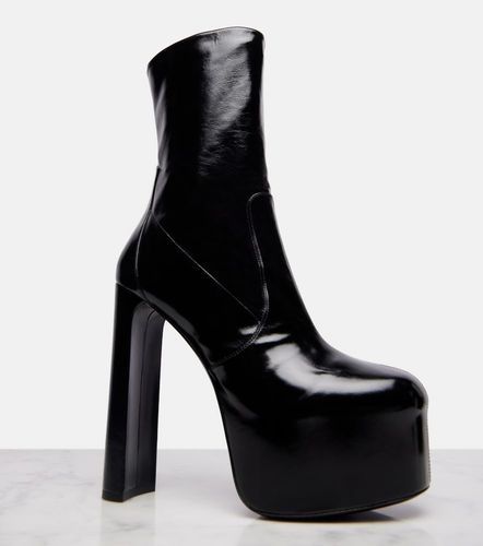 Billy 95 leather platform mid-calf boots - Saint Laurent - Modalova