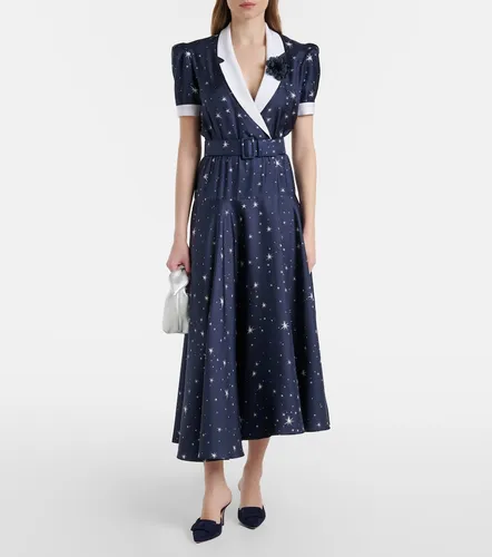 Printed silk twill midi dress - Rodarte - Modalova