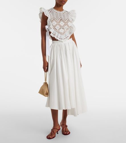 Crochet ruffled crop top - Self-Portrait - Modalova