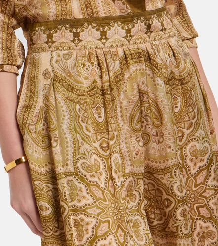 Pantalones globo Luna de satén de seda con paisley - Zimmermann - Modalova