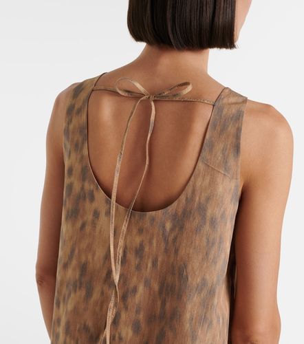 Vestido corto en mezcla de algodón estampado - Ganni - Modalova