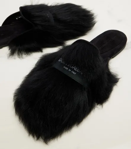 Slippers aus Shearling - Dolce&Gabbana - Modalova