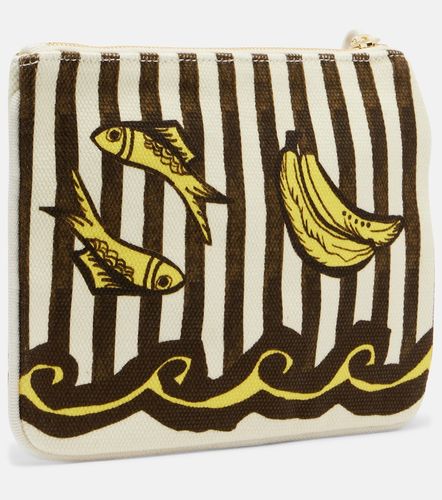 Alémais Clutch Mona Mini de lona a rayas - Alemais - Modalova