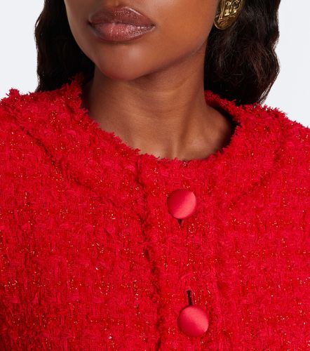 Cropped cotton-blend tweed jacket - Dolce&Gabbana - Modalova