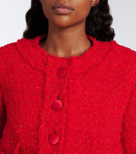 Giacca cropped in tweed di misto cotone - Dolce&Gabbana - Modalova