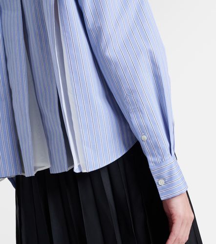 Camicia in popeline di misto cotone a righe - Sacai - Modalova