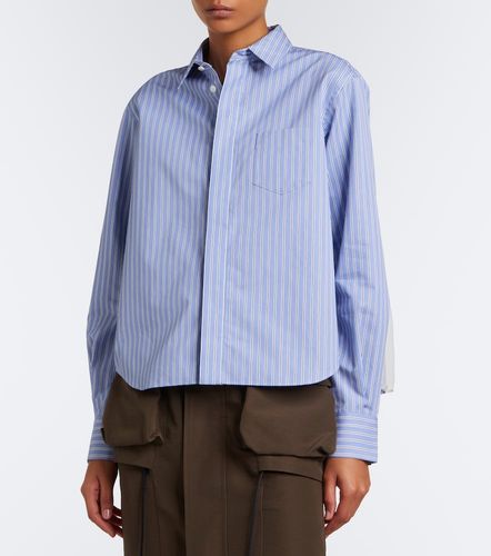 Camisa de popelín en mezcla de algodón a rayas - Sacai - Modalova
