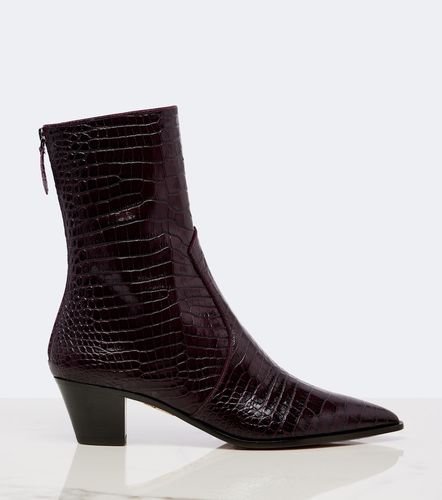Brunswick croc-effect leather ankle boots - Aquazzura - Modalova