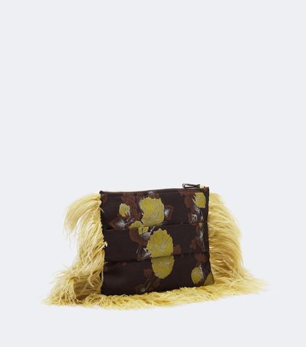 Clutch Devon in jacquard con piume - La DoubleJ - Modalova