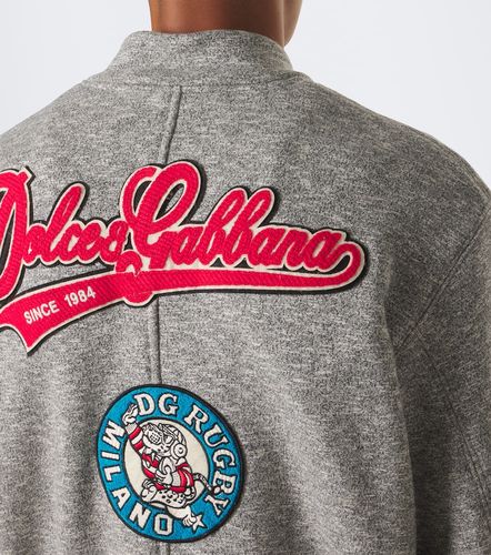 Giacca varsity in cotone con patch - Dolce&Gabbana - Modalova