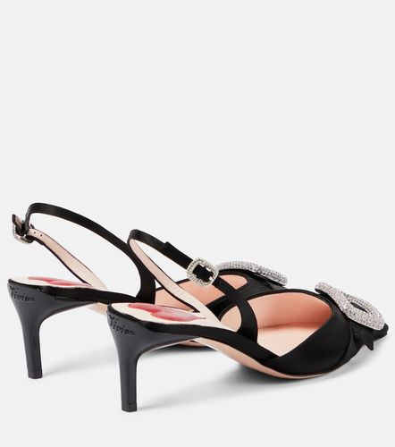Dorsay embellished satin slingback pumps - Roger Vivier - Modalova
