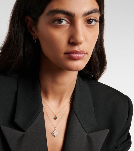 Collar Initial de oro de 10 ct con diamantes - Stone and Strand - Modalova