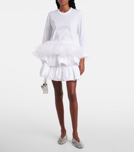 Minifalda de algodón a capas - Noir Kei Ninomiya - Modalova