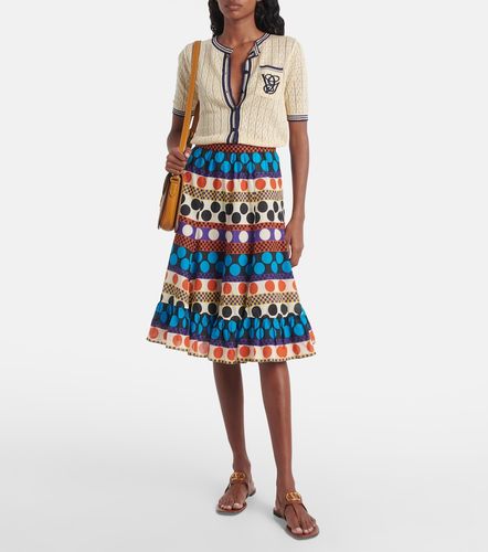 Falda midi de algodón estampada - Valentino - Modalova
