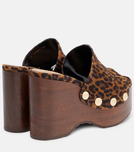 Ardea leopard-print suede wedge mules - Gianvito Rossi - Modalova