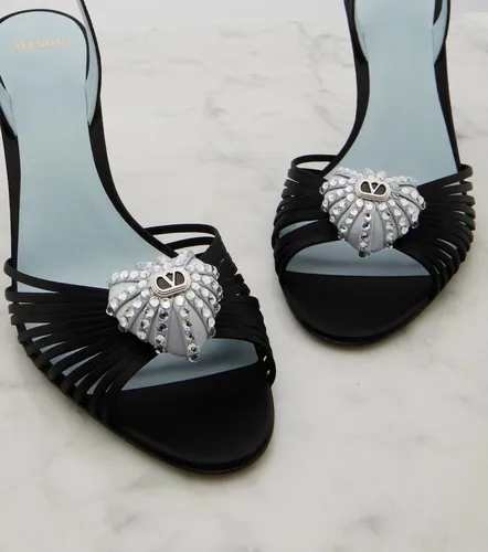Cour Royal satin slingback sandals - Valentino Garavani - Modalova