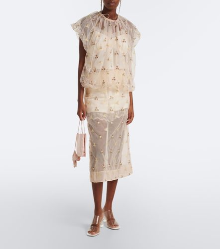 Falda midi de tul bordada - Simone Rocha - Modalova