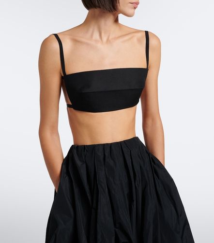 Open-back wool and silk bandeau top - Jil Sander - Modalova