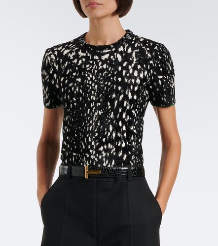 Camiseta de terciopelo jacquard - Tom Ford - Modalova