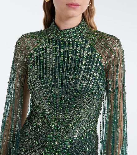 Cairo embellished gathered caped gown - Jenny Packham - Modalova