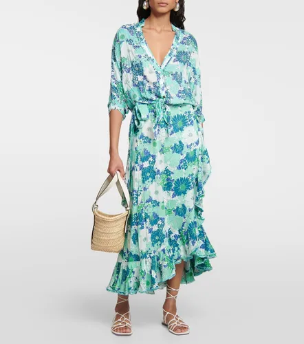Aude floral midi skirt - Poupette St Barth - Modalova