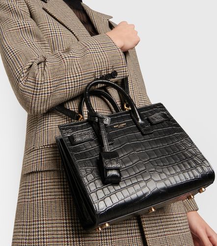 Sac De Jour Nano croc-effect leather tote bag - Saint Laurent - Modalova