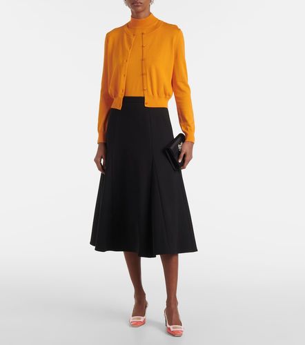 Cárdigan cropped de algodón y seda - Carolina Herrera - Modalova