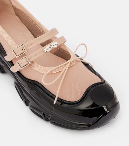 Tracker leather-trimmed Mary Jane flats - Simone Rocha - Modalova