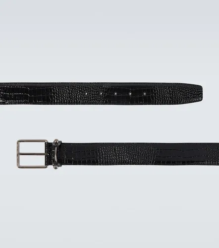 Croc-effect leather belt - Christian Louboutin - Modalova
