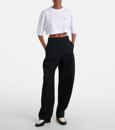 Cropped logo cotton T-shirt - Givenchy - Modalova