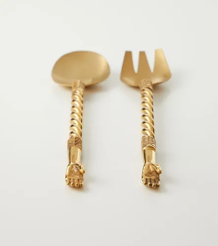 Cubertería de 2 piezas chapada en oro - Natalia Criado - Modalova