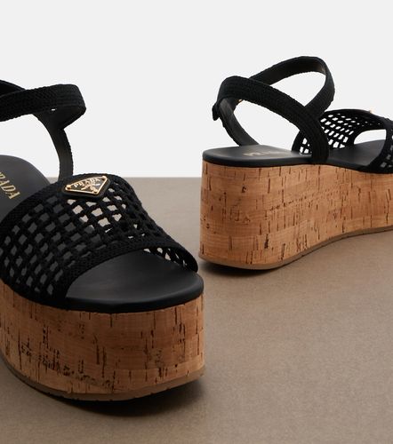 Sandalias con cuña de croché - Prada - Modalova