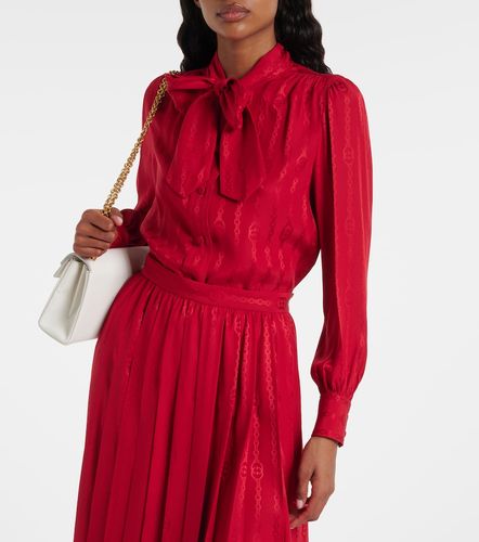 Camicia Interlocking G in jacquard di seta - Gucci - Modalova