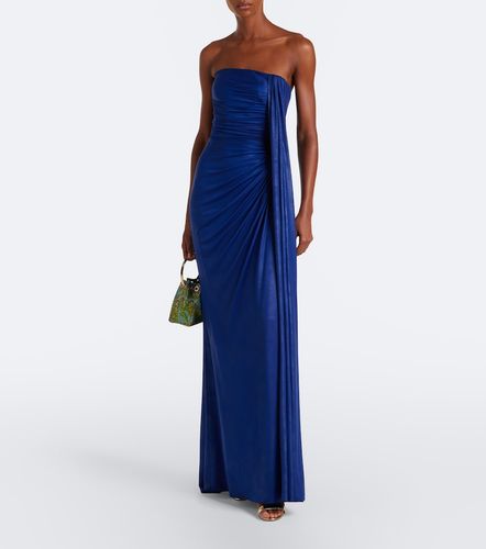 Draped coated jersey bustier gown - Elie Saab - Modalova