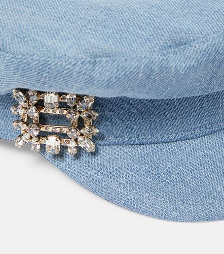 Broche Vivier denim flat cap - Roger Vivier - Modalova